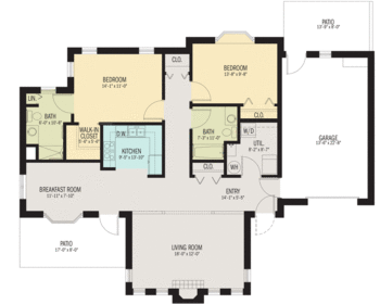Floorplan of Villa St. Benedict, Assisted Living, Nursing Home, Independent Living, CCRC, Lisle, IL 17
