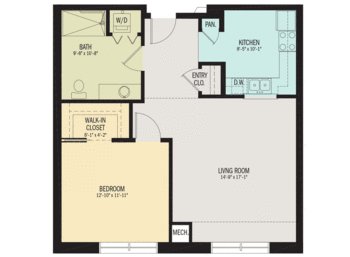 Floorplan of Villa St. Benedict, Assisted Living, Nursing Home, Independent Living, CCRC, Lisle, IL 18