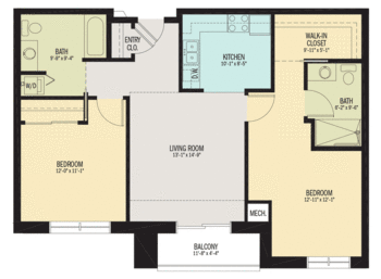 Floorplan of Villa St. Benedict, Assisted Living, Nursing Home, Independent Living, CCRC, Lisle, IL 19