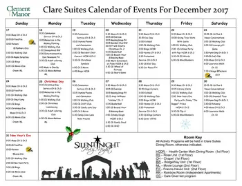 Activity Calendar of Clement Manor, Assisted Living, Nursing Home, Independent Living, CCRC, Greenfield, WI 6