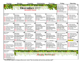 Activity Calendar of Madonna Towers of Rochester, Assisted Living, Nursing Home, Independent Living, CCRC, Rochester, MN 3
