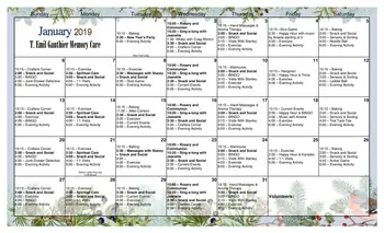 Activity Calendar of Madonna Towers of Rochester, Assisted Living, Nursing Home, Independent Living, CCRC, Rochester, MN 6