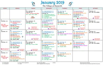 Activity Calendar of Nazareth Living Center, Assisted Living, Nursing Home, Independent Living, CCRC, St. Louis, MO 8