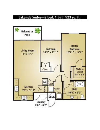 Floorplan of Schowalter Villa, Assisted Living, Nursing Home, Independent Living, CCRC, Hesston, KS 18
