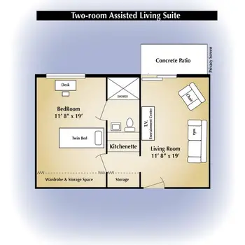 Floorplan of Schowalter Villa, Assisted Living, Nursing Home, Independent Living, CCRC, Hesston, KS 2