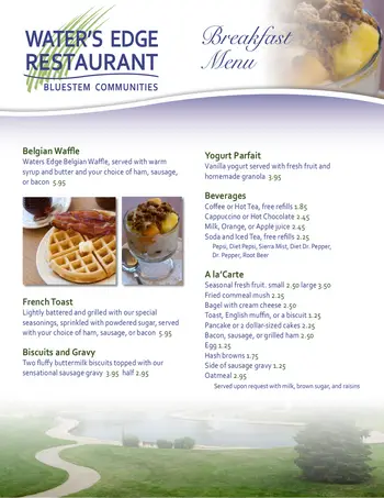 Dining menu of Schowalter Villa, Assisted Living, Nursing Home, Independent Living, CCRC, Hesston, KS 2