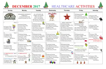 Activity Calendar of Brookridge, Assisted Living, Nursing Home, Independent Living, CCRC, Winston Salem, NC 7
