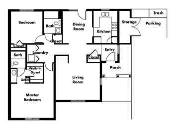 Floorplan of Brookridge, Assisted Living, Nursing Home, Independent Living, CCRC, Winston Salem, NC 4