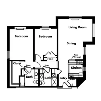 Floorplan of Brookridge, Assisted Living, Nursing Home, Independent Living, CCRC, Winston Salem, NC 5
