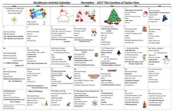 Activity Calendar of Taylor Glen, Assisted Living, Nursing Home, Independent Living, CCRC, Concord, NC 3