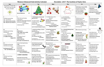 Activity Calendar of Taylor Glen, Assisted Living, Nursing Home, Independent Living, CCRC, Concord, NC 9