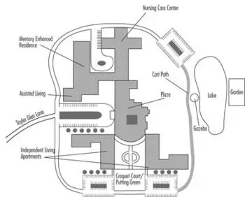 Campus Map of Taylor Glen, Assisted Living, Nursing Home, Independent Living, CCRC, Concord, NC 1