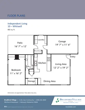 Floorplan of Villagio Bradford Village, Assisted Living, Nursing Home, Independent Living, CCRC, Edmond, OK 3
