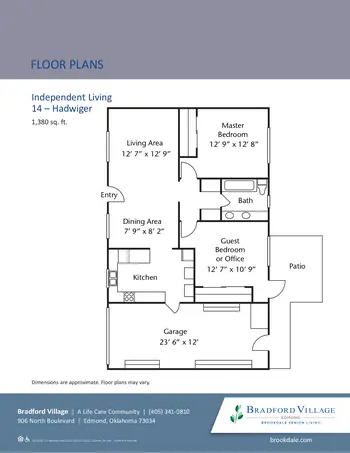 Floorplan of Villagio Bradford Village, Assisted Living, Nursing Home, Independent Living, CCRC, Edmond, OK 4