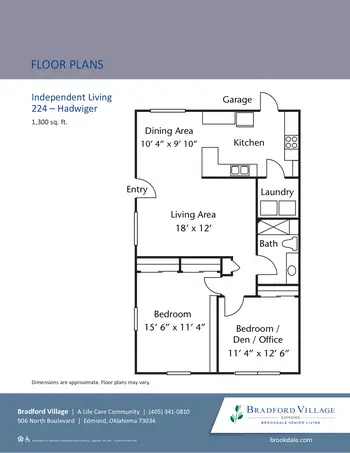 Floorplan of Villagio Bradford Village, Assisted Living, Nursing Home, Independent Living, CCRC, Edmond, OK 5