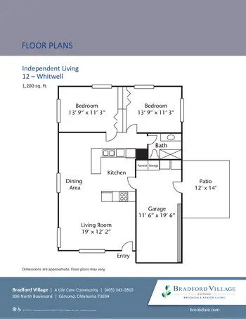 Floorplan of Villagio Bradford Village, Assisted Living, Nursing Home, Independent Living, CCRC, Edmond, OK 10