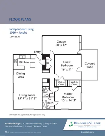 Floorplan of Villagio Bradford Village, Assisted Living, Nursing Home, Independent Living, CCRC, Edmond, OK 11