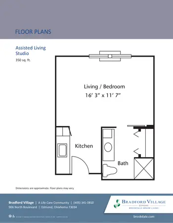 Floorplan of Villagio Bradford Village, Assisted Living, Nursing Home, Independent Living, CCRC, Edmond, OK 13