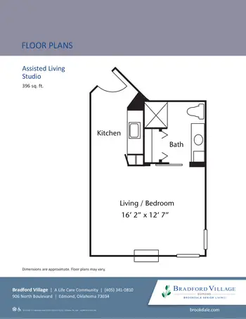 Floorplan of Villagio Bradford Village, Assisted Living, Nursing Home, Independent Living, CCRC, Edmond, OK 14