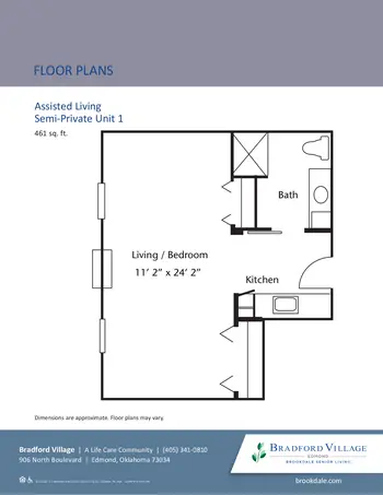 Floorplan of Villagio Bradford Village, Assisted Living, Nursing Home, Independent Living, CCRC, Edmond, OK 18