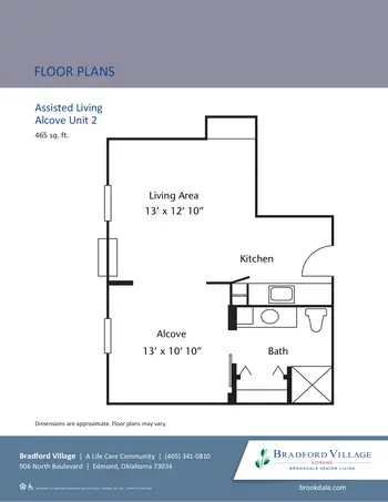 Floorplan of Villagio Bradford Village, Assisted Living, Nursing Home, Independent Living, CCRC, Edmond, OK 19