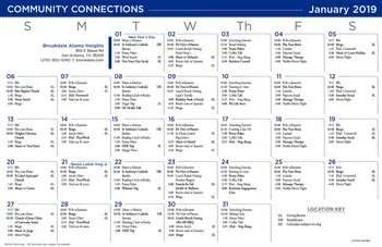 Activity Calendar of Brookdale Alamo Heights, Assisted Living, Nursing Home, Independent Living, CCRC, San Antonio, TX 7