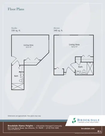 Floorplan of Brookdale Alamo Heights, Assisted Living, Nursing Home, Independent Living, CCRC, San Antonio, TX 3