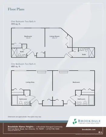 Floorplan of Brookdale Alamo Heights, Assisted Living, Nursing Home, Independent Living, CCRC, San Antonio, TX 5