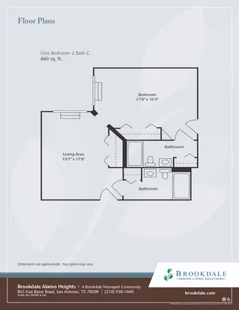 Floorplan of Brookdale Alamo Heights, Assisted Living, Nursing Home, Independent Living, CCRC, San Antonio, TX 6