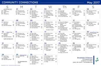 Activity Calendar of Brookdale Anderson, Assisted Living, Nursing Home, Independent Living, CCRC, Anderson, SC 3