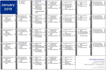 Activity Calendar of Brookdale Anderson, Assisted Living, Nursing Home, Independent Living, CCRC, Anderson, SC 7