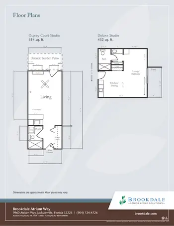 Floorplan of Brookdale Atrium Way, Assisted Living, Nursing Home, Independent Living, CCRC, Jacksonville, FL 1
