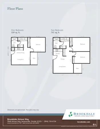 Floorplan of Brookdale Atrium Way, Assisted Living, Nursing Home, Independent Living, CCRC, Jacksonville, FL 2