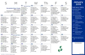 Activity Calendar of Bear Creek Assisted & Senior Living, Assisted Living, Nursing Home, Independent Living, CCRC, Colorado Springs, CO 7