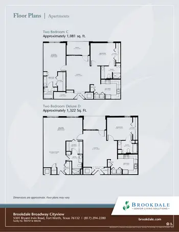 Floorplan of Brookdale Broadway Cityview, Assisted Living, Nursing Home, Independent Living, CCRC, Ft. Worth, TX 7