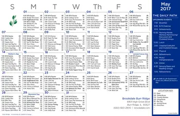 Activity Calendar of Brookdale Burr Ridge, Assisted Living, Nursing Home, Independent Living, CCRC, Burr Ridge, IL 5
