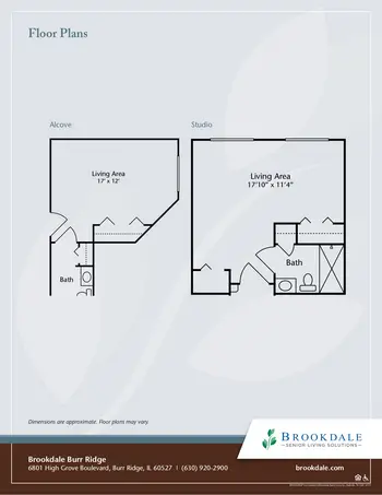 Floorplan of Brookdale Burr Ridge, Assisted Living, Nursing Home, Independent Living, CCRC, Burr Ridge, IL 1