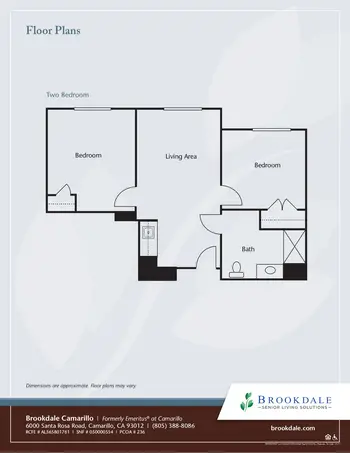 Floorplan of Brookdale Camarillo, Assisted Living, Nursing Home, Independent Living, CCRC, Camarillo, CA 3