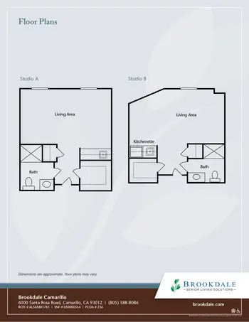Floorplan of Brookdale Camarillo, Assisted Living, Nursing Home, Independent Living, CCRC, Camarillo, CA 4