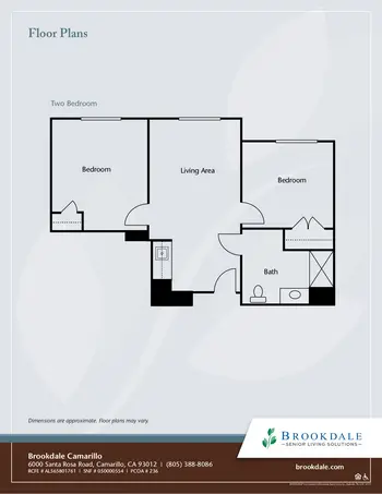 Floorplan of Brookdale Camarillo, Assisted Living, Nursing Home, Independent Living, CCRC, Camarillo, CA 6
