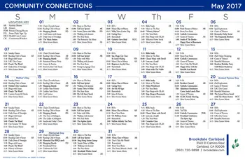 Activity Calendar of Brookdale Carlsbad, Assisted Living, Nursing Home, Independent Living, CCRC, Carlsbad, CA 1