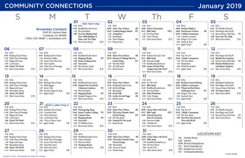 Activity Calendar of Brookdale Carlsbad, Assisted Living, Nursing Home, Independent Living, CCRC, Carlsbad, CA 3