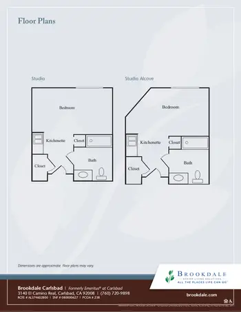 Floorplan of Brookdale Carlsbad, Assisted Living, Nursing Home, Independent Living, CCRC, Carlsbad, CA 1