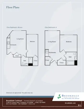 Floorplan of Brookdale Carlsbad, Assisted Living, Nursing Home, Independent Living, CCRC, Carlsbad, CA 2