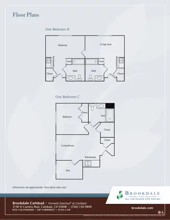 Floorplan of Brookdale Carlsbad, Assisted Living, Nursing Home, Independent Living, CCRC, Carlsbad, CA 3