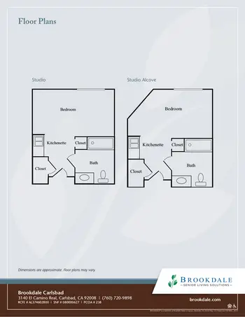 Floorplan of Brookdale Carlsbad, Assisted Living, Nursing Home, Independent Living, CCRC, Carlsbad, CA 4