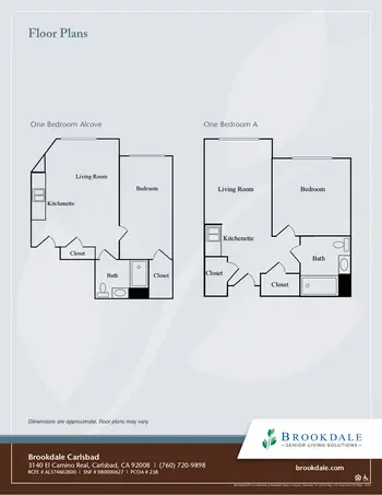 Floorplan of Brookdale Carlsbad, Assisted Living, Nursing Home, Independent Living, CCRC, Carlsbad, CA 5