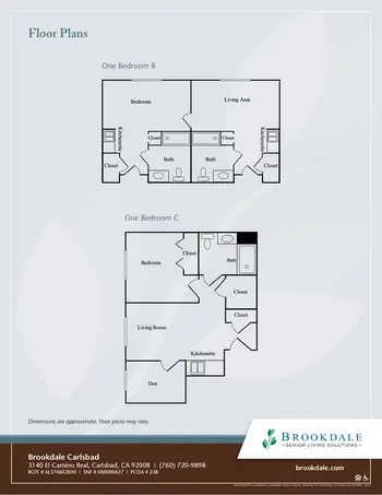 Floorplan of Brookdale Carlsbad, Assisted Living, Nursing Home, Independent Living, CCRC, Carlsbad, CA 6
