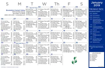 Activity Calendar of Brookdale Carmel Valley, Assisted Living, Nursing Home, Independent Living, CCRC, San Diego, CA 5