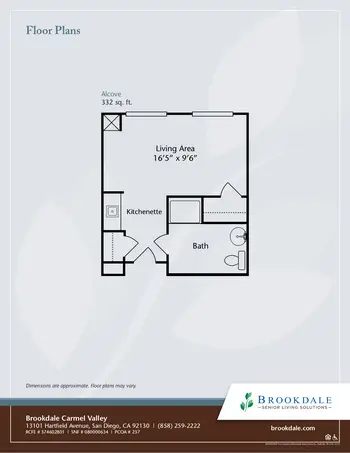 Floorplan of Brookdale Carmel Valley, Assisted Living, Nursing Home, Independent Living, CCRC, San Diego, CA 6
